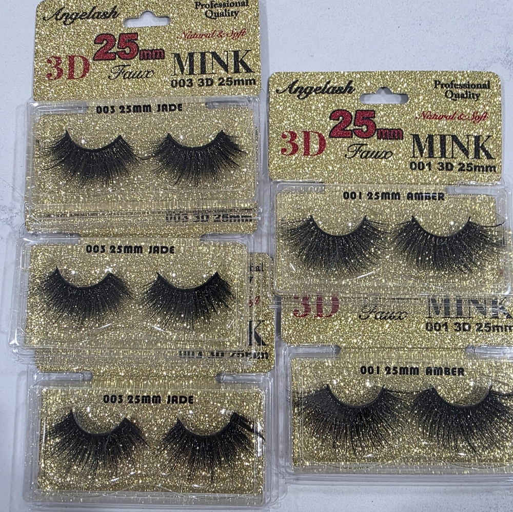 5 Pairs 3D Faux Mink Lashes 25mm